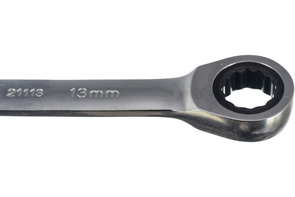 Комбинированный трещоточный ключ 13мм на держателе ЭВРИКА ER-21113H