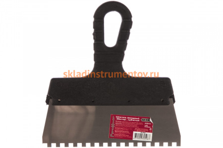 Фасадный зубчатый шпатель (200 мм, зуб.6x6 мм) РемоКолор Мастер 12-7-200