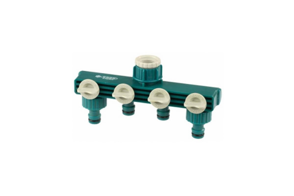 Распределитель четырехканальный (3/4"; 1") для системы полива Raco 4250-55257C