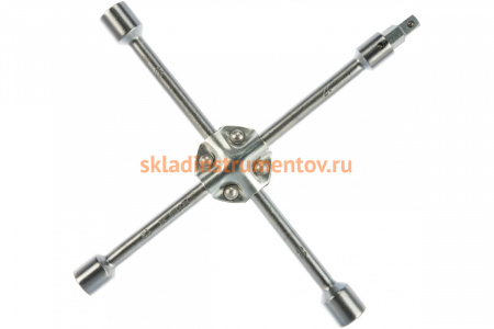 Баллонный усиленный ключ-крест 17х19х21х22х1/2 с переходником на 1/2 STELS 14249
