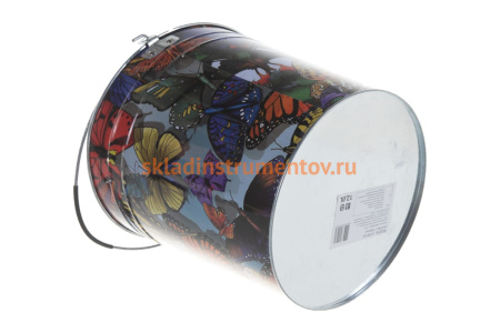 Садовое оцинкованное ведро СПЕЦ Garden&Flowers 12л Бабочки GF-MB1204