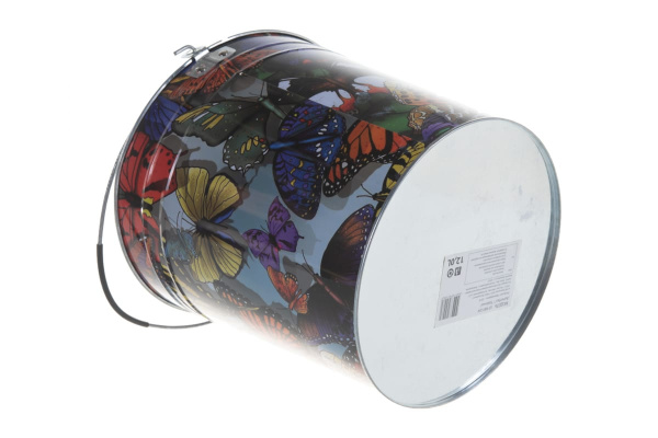 Садовое оцинкованное ведро СПЕЦ Garden&Flowers 12л Бабочки GF-MB1204