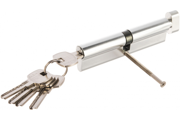 Цилиндровый механизм с вертушкой AJAX AX202/120 mm 55+10+55 CP хром 5 кл. 41301