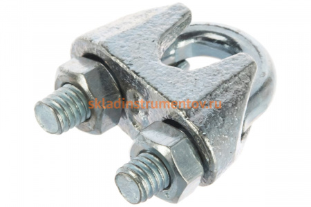 Зажим троса DIN 741 оцинкованный 60 шт. (8 мм; ТФ5) Зубр 4-304415-08