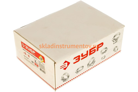 Стальные хомуты Зубр МАСТЕР с просечной лентой ПЛ-8, 10-16мм, 200шт 37803-10-16-200