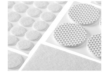 Набор самоклеящихся накладок на мебельные ножки Stayer COMFORT 125шт белые 40917-H125