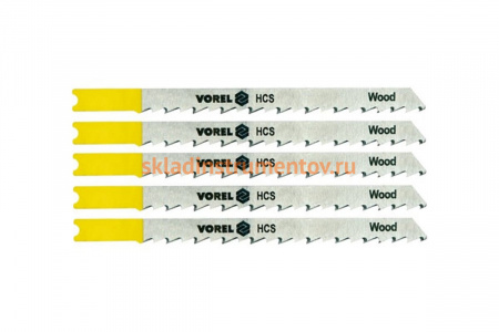 Набор полотен по ламинату (5 шт; 100 мм) для электролобзика VOREL 27833