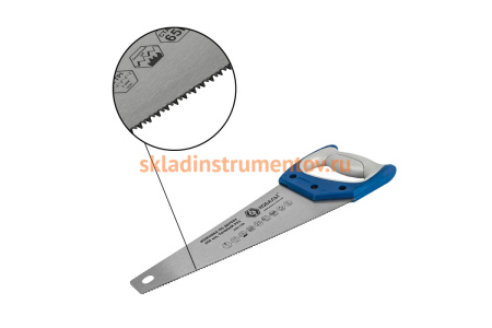 Ножовка по дереву 350 мм, шаг 2 мм/12 TPI, закаленный зуб, 3D-заточка КОБАЛЬТ 248-788