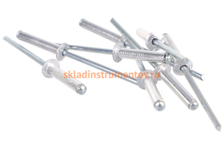 Заклепка вытяжная открытая алюминий/сталь AlMg 1.5%/St (500 шт; 3.2x16 мм; Борт: Стандарт) MESSER 111113216-500