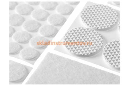 Набор самоклеящихся накладок на мебельные ножки Stayer COMFORT 125шт белые 40917-H125