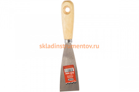 Стальной шпатель с деревянной ручкой КЕДР 40 мм 038-0040 26195