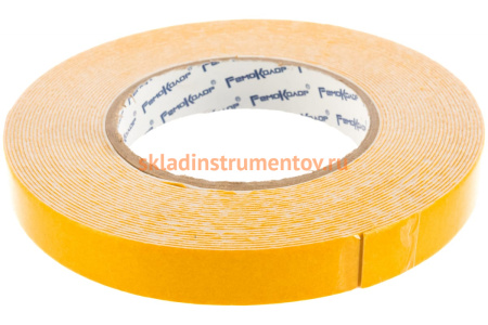 Клейкая двухсторонняя лента на вспененной основе РемоКолор 19мм х 10м 49-5-019