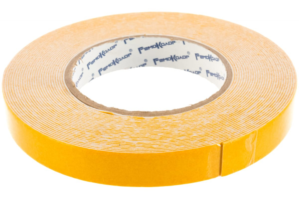 Клейкая двухсторонняя лента на вспененной основе РемоКолор 19мм х 10м 49-5-019