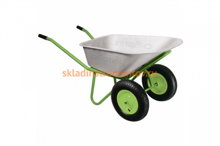 Строительная двухколесная облегченная тачка СИБРТЕХ 90л, 230кг 689643