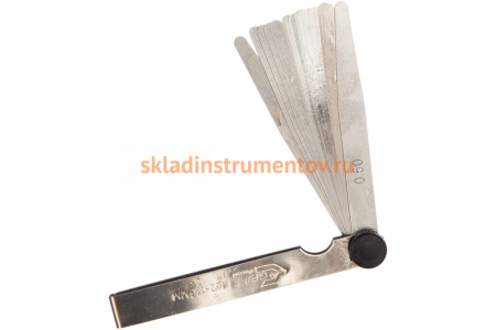 Набор щупов 0.02-0.5 мм, 17 пластин, длина 100 мм GRIFF D127011