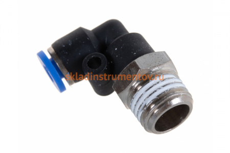 Фитинг угловой для пластиковых трубок (4 мм; 1/4М) ROCKFORCE RF-SPL04-02