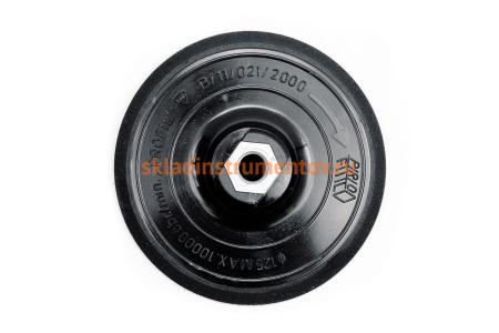 Диск резиновый с липучкой 125 мм для шлифмашины VOREL 8511