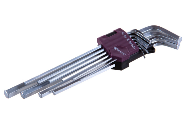 Набор торцевых шестигранных удлиненных дюймовых ключей Thorvik HKIL10S H1/16 -H3/8 , 10 предметов 53099