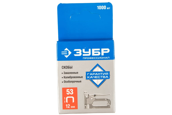 Скобы 1000 шт. (тип 53; 12 мм; красные) ЗУБР 31620-12_z01