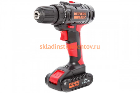 Аккумуляторная дрель-шуруповерт REDVERG Basic SD18L/1-2 6628621