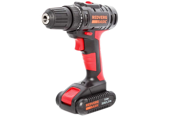 Аккумуляторная дрель-шуруповерт REDVERG Basic SD18L/1-2 6628621