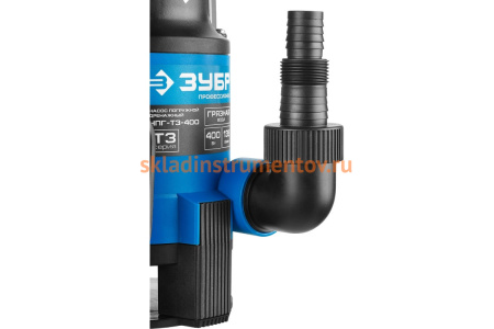 Дренажный насос ЗУБР Профессионал 400 Вт для грязной воды НПГ-Т3-400