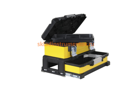 Металлопластиковый ящик для инструмента Stanley желтый 1-95-829