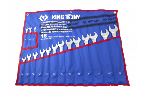 Набор комбинированных ключей, 16 предметов KING TONY 1216SRN