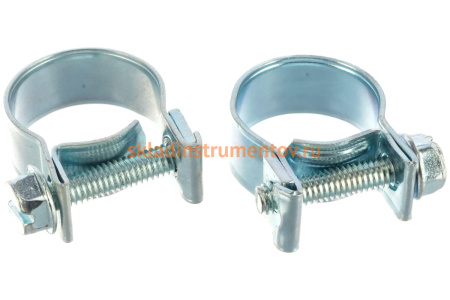 Металлические хомуты СИБРТЕХ, MINI 14-16мм, ширина 9мм, винтовой, W1, 2шт 47505