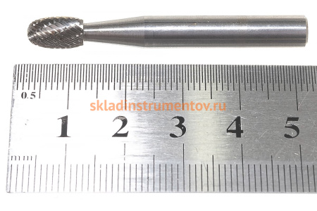 Бор-фреза форма Е овал (6x10 мм; хвостовик 6 мм) D.BOR 9F-14060K02D