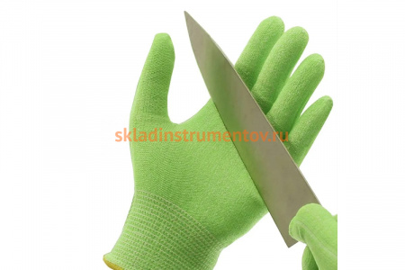 Перчатки из полиэтиленовой пряжи от порезов Jeta Safety Самурай 02 Грин 5 класс JC051-С02/XXL