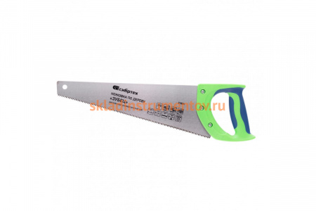 Ножовка по дереву СИБРТЕХ Зубец 350 мм, 7-8 TPI, зуб 2D, калёный зуб, 2-х компонентная рукоятка 23801