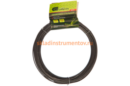 Стальная проволока СИБРТЕХ 15 м, вязальная, термообработанная 1,8 мм 84912