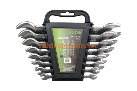 Набор двусторонних гаечных ключей 8шт HAUPA 110130