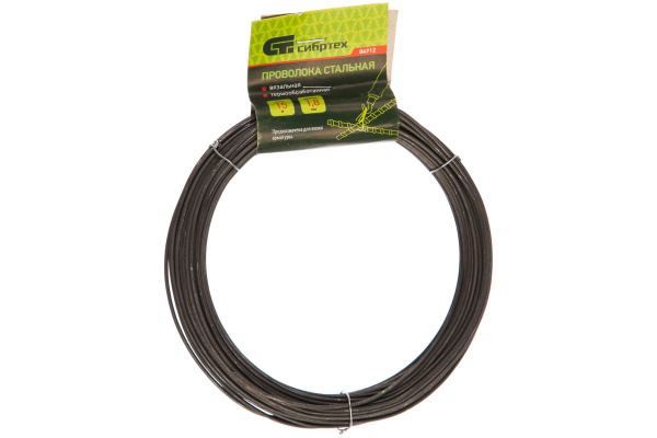 Стальная проволока СИБРТЕХ 15 м, вязальная, термообработанная 1,8 мм 84912
