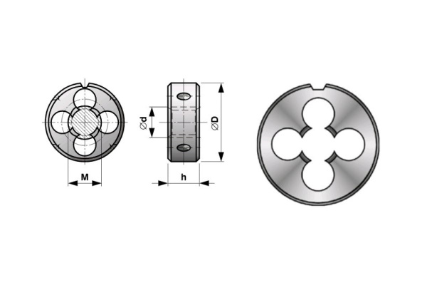 Плашка HSS М 20 шаг 2,5 мм. D45 мм Bucovice Tools 240200