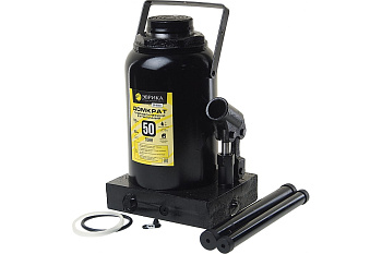 Гидравлический бутылочный домкрат ЭВРИКА с клапаном, 50 т, ремкомплект ER-80501