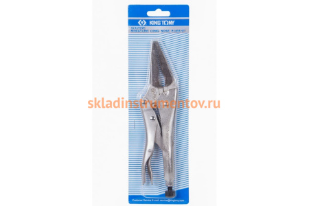 Тонконосый зажим с фиксатором KING TONY 221 мм 6315-09