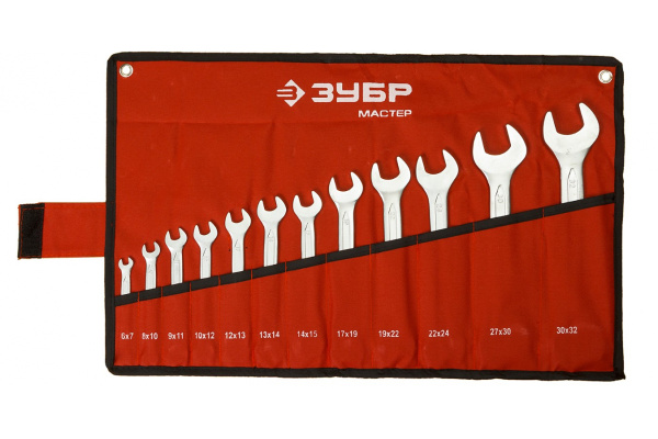 Набор рожковых гаечных ключей 12 шт 6 - 32 мм Зубр 27010-H12_z01