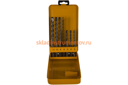 Набор буров SDS-plus 7 шт. (5х50х110; 6х 50х110; 8х 50х110; 6х100х160; 8х100х160; 10х100х160; 12х100х160 мм) Энкор 10997