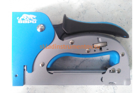 Металлический степлер БАРС регулировка удара, двухкомпонентная рукоятка 40003