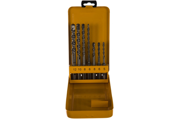 Набор буров SDS-plus 7 шт. (5х50х110; 6х 50х110; 8х 50х110; 6х100х160; 8х100х160; 10х100х160; 12х100х160 мм) Энкор 10997