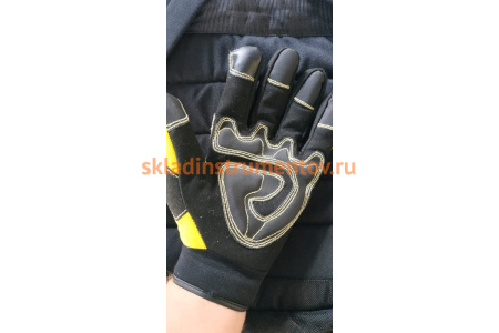 Перчатки антивибрационные Jeta Safety черно-желтые JAV01-VP-9/L