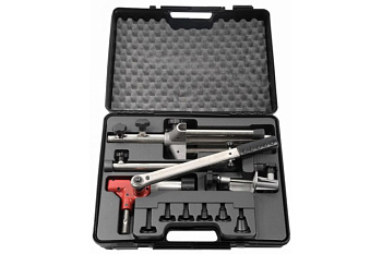 Ручной пресс-инструмент ЗУБР ШиреФит для развальцовки труб, в пластиковом кейсе, 14-32мм 51625