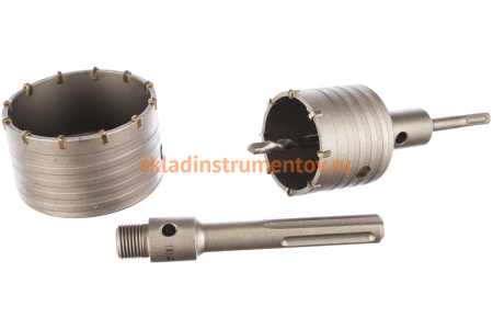 Набор коронок по бетону с оснасткой в кейсе Профессионал (68, 100 мм) ЗУБР 29185-H2-2