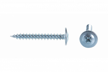 Саморезы с прессшайбой по листовому металлу до 0,9 мм Зубр PH2 4,2х32 мм 25шт 300196-42-032