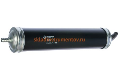 Шприц для отсоса и нагнетания масла, 500 мл, виниловый шланг 300мм GROZ GR45205 - SG/11/BL