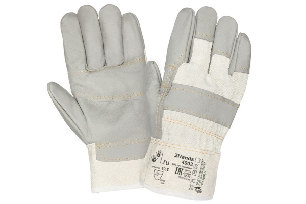 Перчатки 2Hands смесовая ткань/фурнитурная кожа 4003