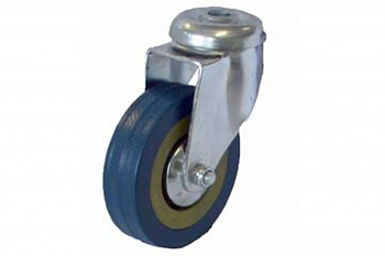 Колесо серая резина под болт отверстие 12 мм SCHG42 100 мм MFK-TORG 3056100