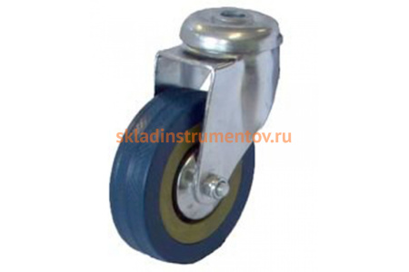 Колесо серая резина под болт отверстие 12 мм SCHG55 125 мм MFK-TORG 3056125